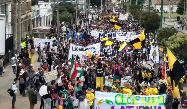 Marcha estudiantil en Pereira