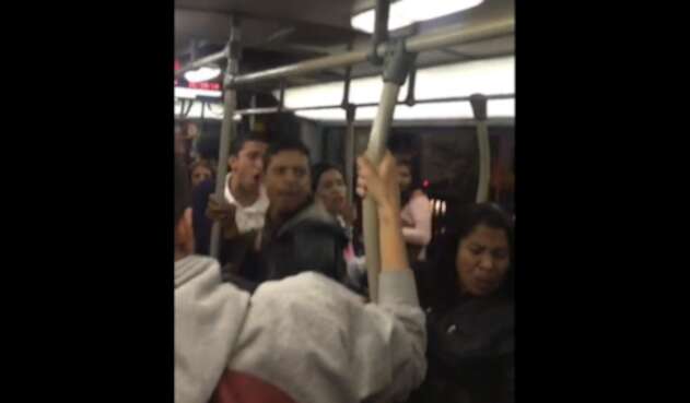 Pelea en Transmilenio