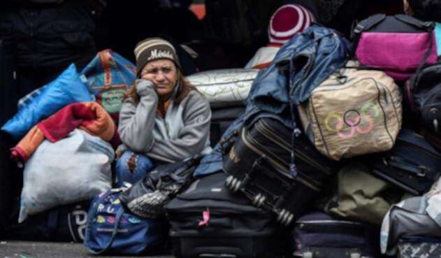 Venezolanos migración maletas
