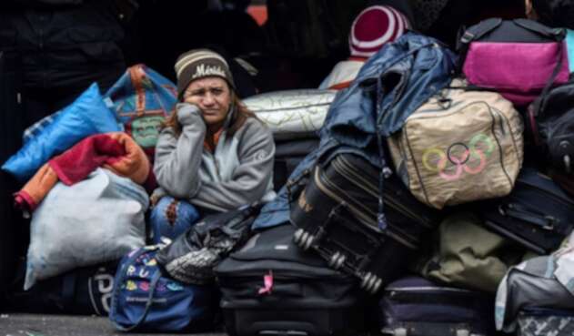 Venezolanos migración maletas