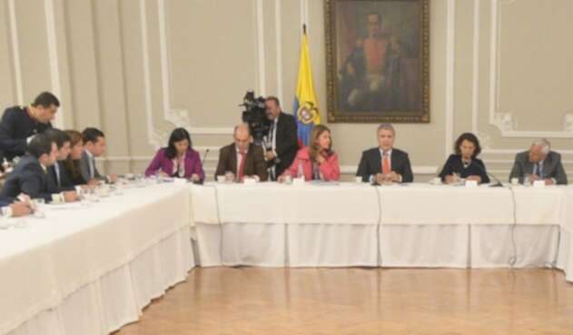 Presidente Iván Duque en reunión Casa de Nariño