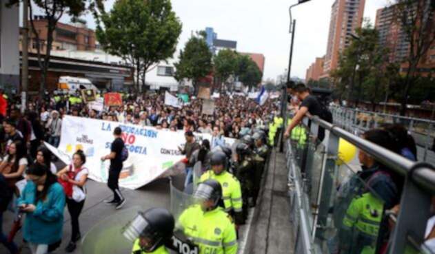 Marchas estudiantiles en Bogotá