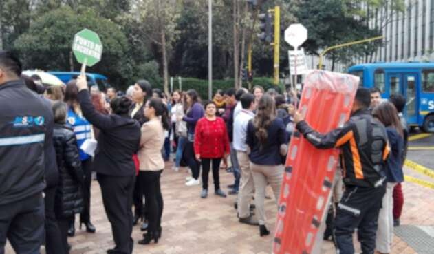 Simulacro de evacuación en Teusaquillo