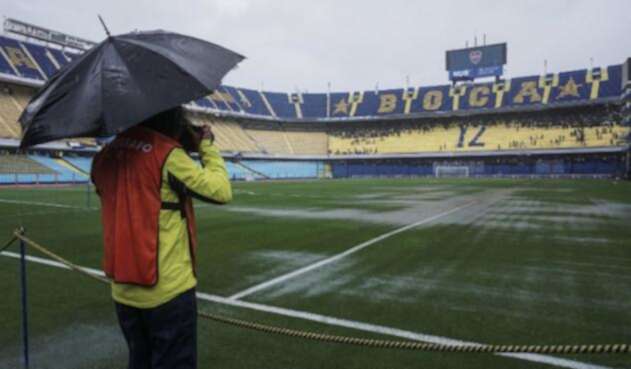 La Bombonera inundada previo a la final de ida entre Boca y River La Bombonera inundada previo a la final de ida entre Boca y River