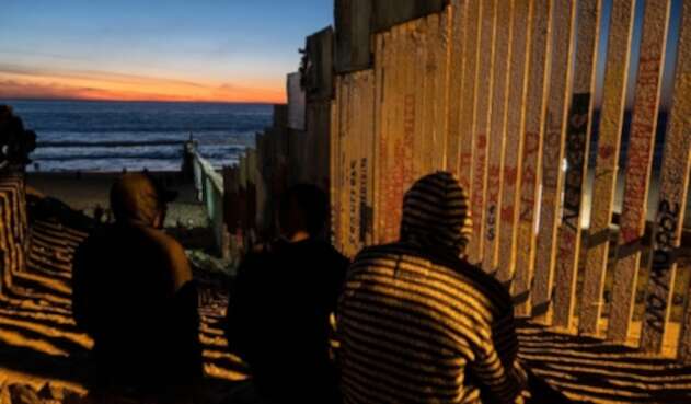 Migrantes centroamericanos en la frontera con México