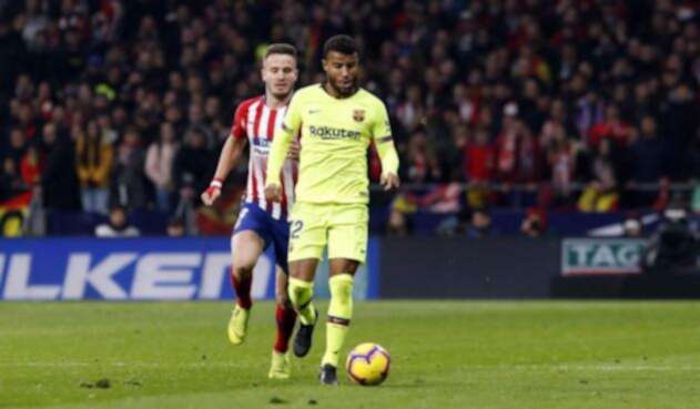 Rafinha en el juego entre Barcelona y Atlético de Madrid en el Wanda Metropolitano