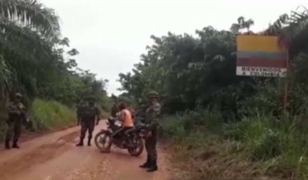 Control militar en la zona de frontera entre Colombia y Venezuela en Norte de Santander