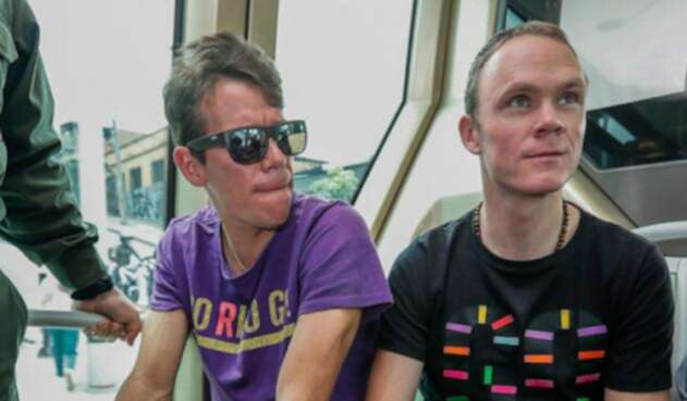Chris Froome y Rigoberto Urán