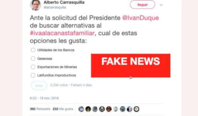 El sondeo promovido desde la cuenta @alcarrasquilla