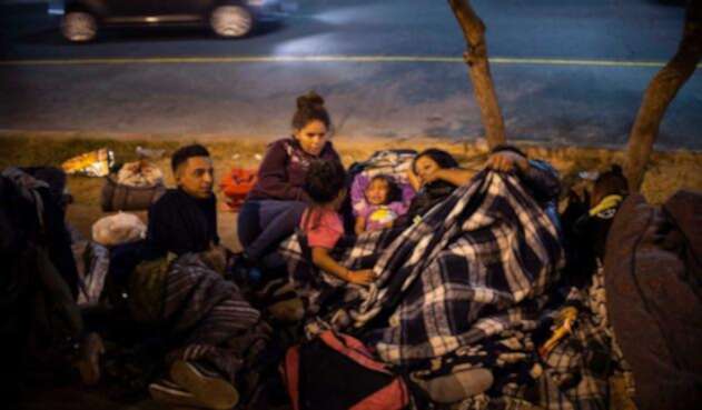 Caravana de migrantes en Tijuana