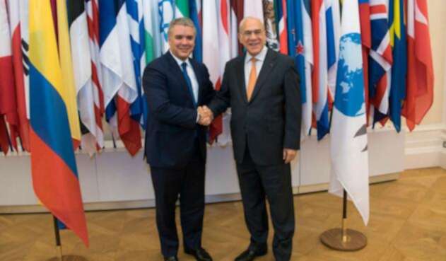 Iván Duque y José Ángel Gurría Iván Duque y José Ángel Gurría