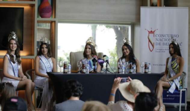 Las cinco finalistas del Concurso Nacional de Belleza