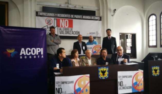 Gremios se oponen al pago de valorización