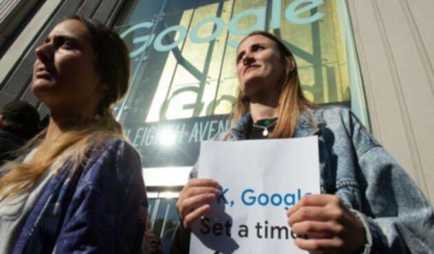 Protesta en contra de Google
