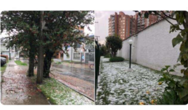 Así fue la granizada en Bogotá
