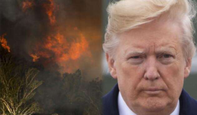 Imágenes de los incendios en California y Donald Trump Imágenes de los incendios en California y Donald Trump