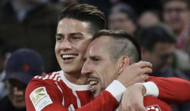 James Rodríguez y Franck Ribéry