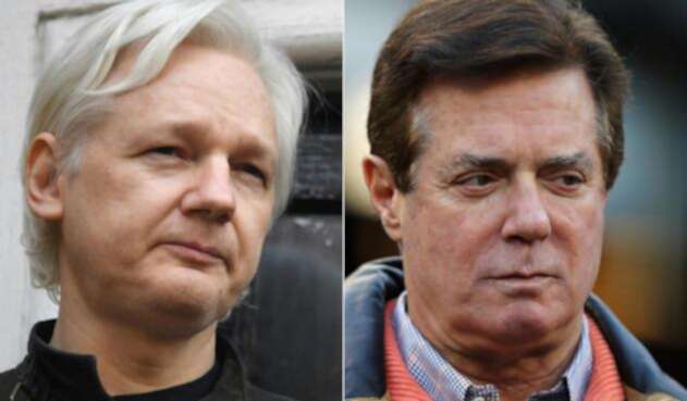 Julian Assenge y Paul Manafort Julian Assenge y Paul Manafort