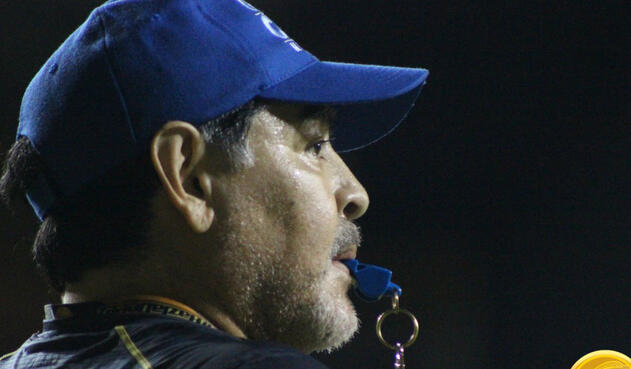Diego Maradona, técnico de Dorados. Diego Maradona, técnico de Dorados