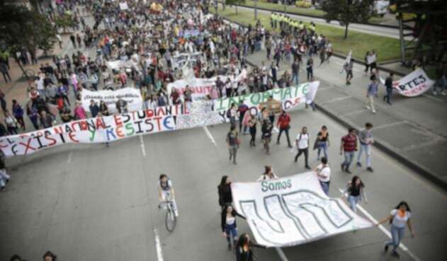 Marchas estudiantiles en Bogotá Marchas estudiantiles en Bogotá