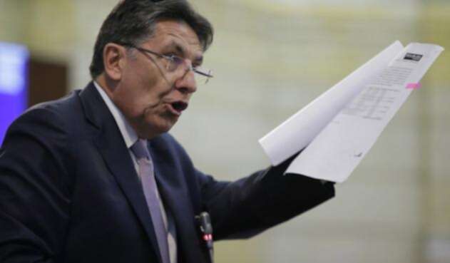 Néstor Humberto Martínez durante su intervención en el Congreso de la República en el debate por Odebrecht Néstor Humberto Martínez durante su intervención en el Congreso de la República en el debate por Odebrecht