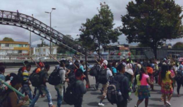 Minga Indígena en Bogotá