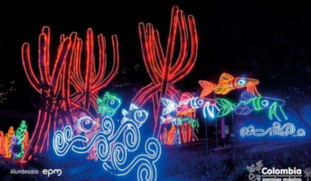 Imagen promocional de EPM sobre la Navidad en Medellín en 2018