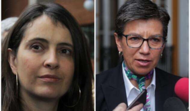 Paloma Valencia (senadora) y Claudia López (exsenadora)