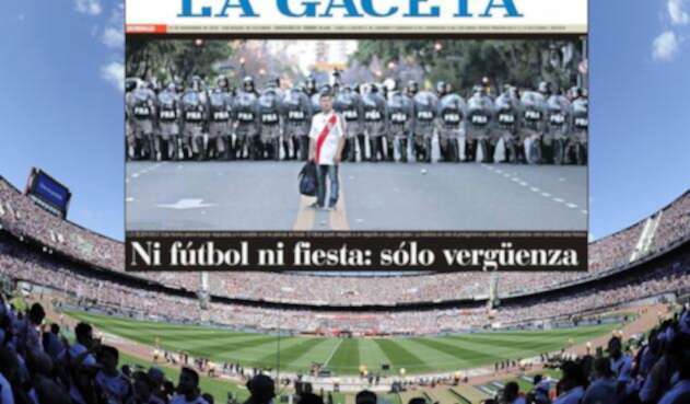 La porta da la Gaceta montada en el estadio Monumental de Núñez La porta da la Gaceta montada en el estadio Monumental de Núñez