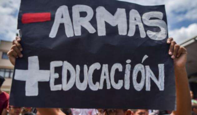 Protesta de estudiantes por la educación superior