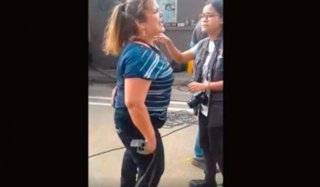 La madre en busca de su hijo durante las marchas estudiantiles en Bucaramanga