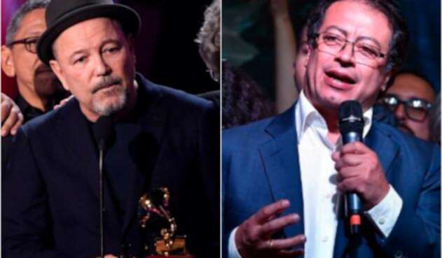 El cantante Rubén Blades y el senador Gustavo Petro