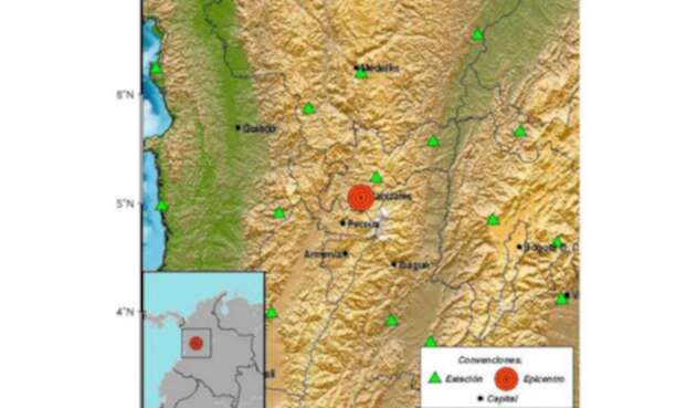 En Manizales se produjo un sismo de 4.0 grados