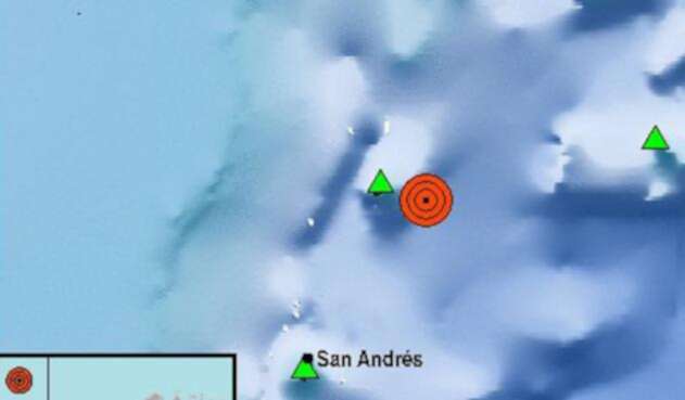 Registro del sismo en San Andrés en la noche del 25 de noviembre de 2018 Registro del sismo en San Andrés en la noche del 25 de noviembre de 2018