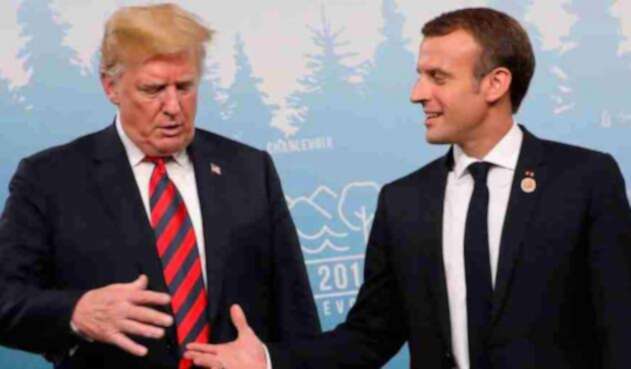 Donald Trump y Emmanuel Macron. Donald Trump y Emmanuel Macron.