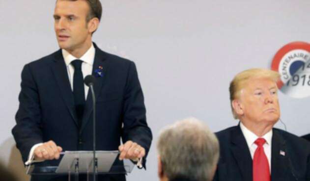 Los presidentes Emmanuel Macron y Donald Trump Los presidentes Emmanuel Macron y Donald Trump