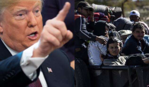 Trump- migrantes Trump amenaza con cerrar frontera y pide a México que devuelva a los migrantes a su país.