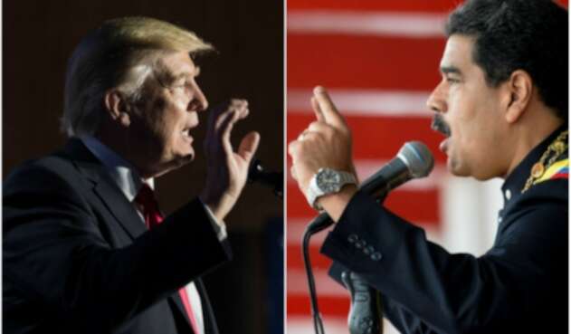 Presidente Donald Trump y Nicolás Maduro