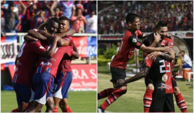 Jugadores de Unión Magdalena y Cúcuta Deportivo