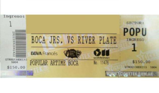Entrada Boca Juniors vs River Plate
