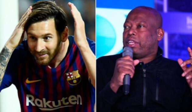 Faustino Asprilla y la camisetra que le regaló Lionel Messi