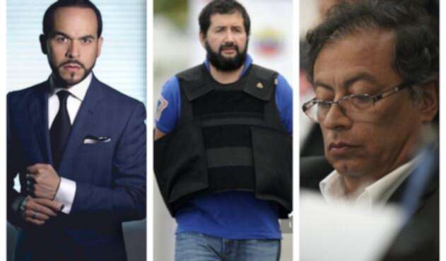 El abogado Abelardo de la Espriella, el narcotraficante Daniel Herrera y el senador Gustavo Petro