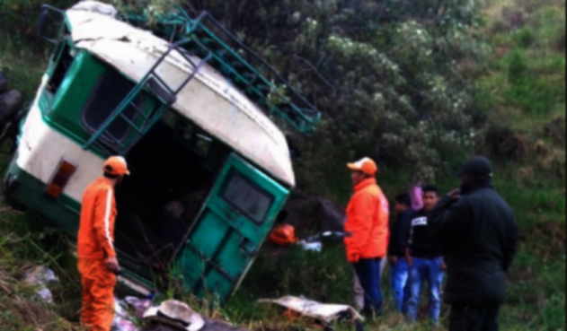Accidente en zona rural de San Mateo (Boyacá) dejó seis muertos