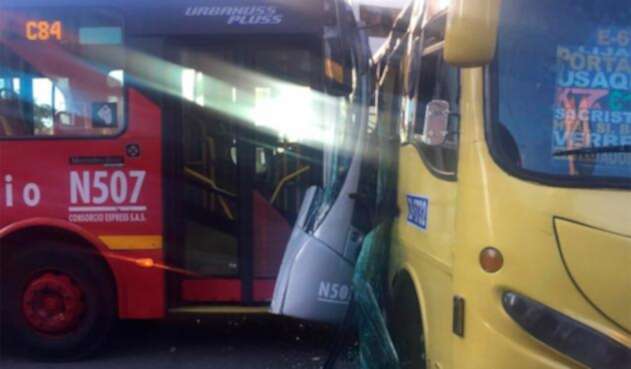 El accidente registrado en la calle 37, con carrera 13, en Bogotá