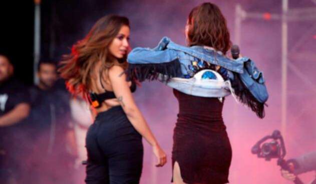 Anitta y Greeicy Rendón ofrecieron un show en Megaland Anitta y Greeicy Rendón en Megaland