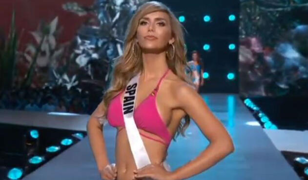 Desfile en traje de baño de Ángela Ponce, Miss España