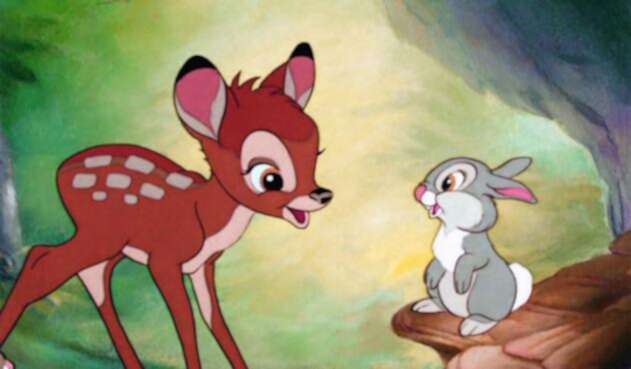 Esta es la imagen de 'Bambi' donde se llama a la protección animal Esta es la imagen de 'Bambi' donde se llama a la protección animal