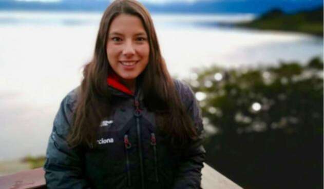 Carolina García en la expedición de la Antártida.
