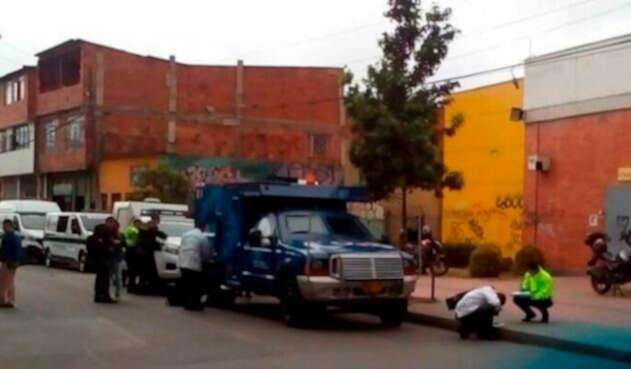 El carro de valores asaltado en Bosa, sur de Bogotá El carro de valores asaltado en Bosa, sur de Bogotá