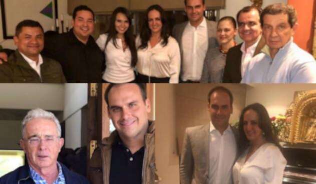 Integrantes del Centro Democrático y Eduardo Bolsonaro
